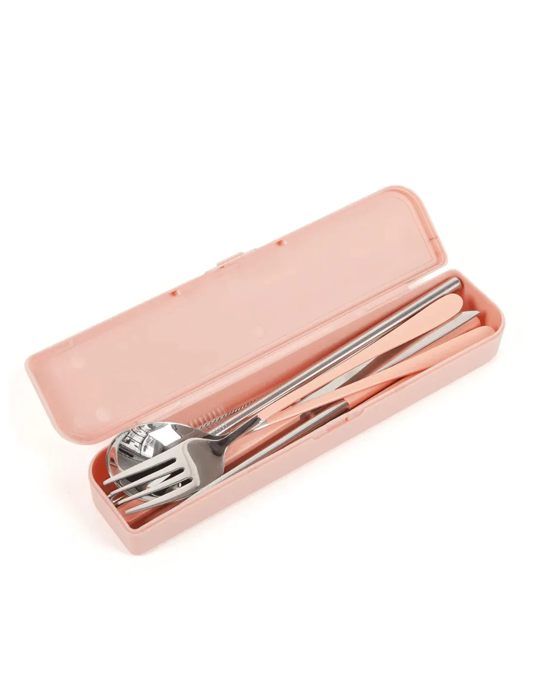 The Somewhere Co. - Take Me Away Cutlery Kit - Silver with Blush Handle