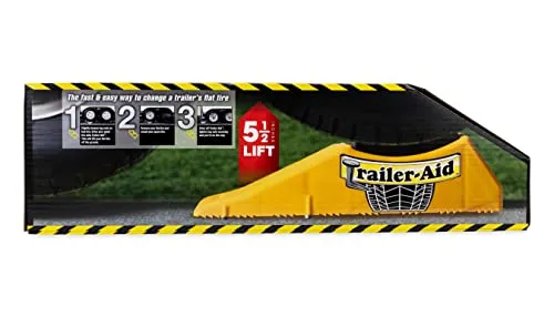 Trailer Aid "Plus Tandem Tire Changing Ramp, The Fast and Easy Way to Change A Trailer's Flat Tire, Holds Upto 15,000 Pounds, 5.5 Inch Lift (Black) (24)