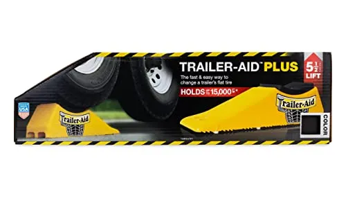 Trailer Aid "Plus Tandem Tire Changing Ramp, The Fast and Easy Way to Change A Trailer's Flat Tire, Holds Upto 15,000 Pounds, 5.5 Inch Lift (Black) (24)