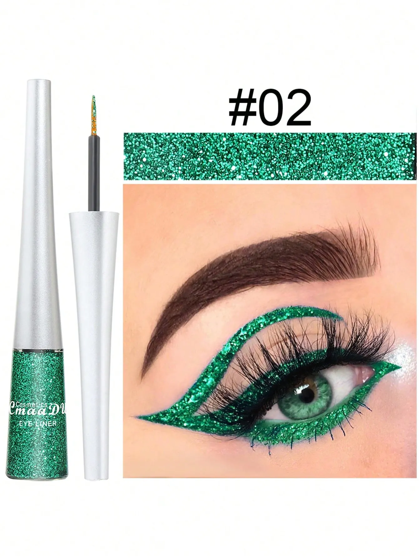 Waterproof Glitter Liquid Eyeliner, Long-lasting Eyeliner Pen, Easy To Color Y2K Eye Shadow