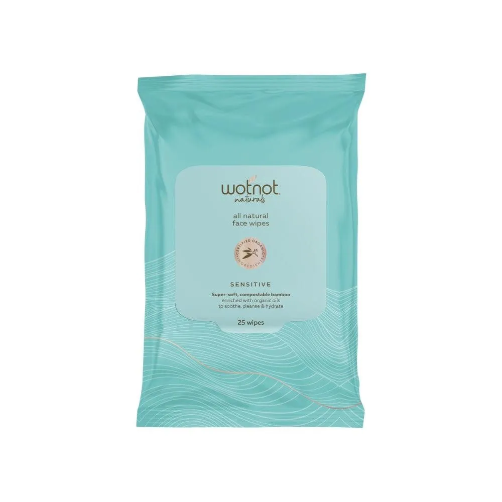 Wotnot - Natural Facial Wipes - Sensitive (5 pack)